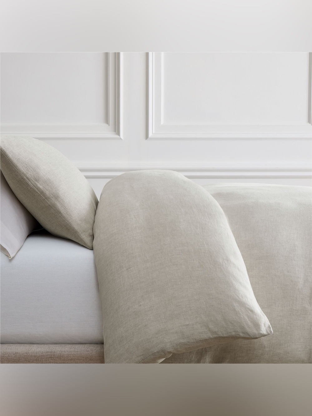 West Elm European Flax Linen Sham in Natural Color NEW size King Set of 2 - Picture 2 of 10